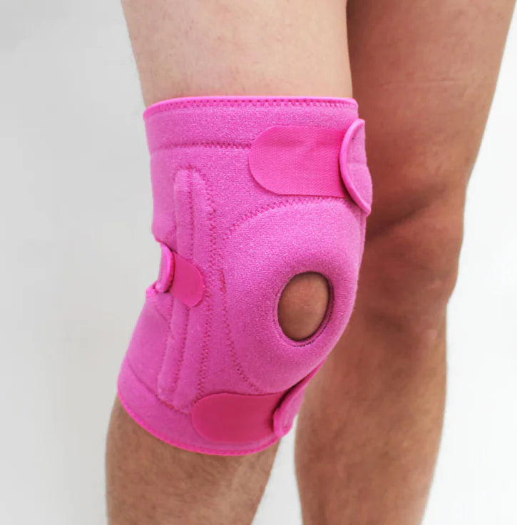Sports Knee Brace with Silicone Grip and Spring Support