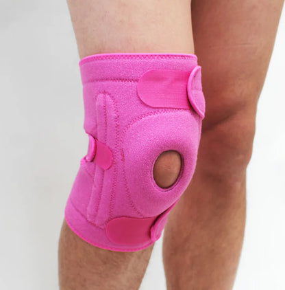 Sports Knee Brace with Silicone Grip and Spring Support