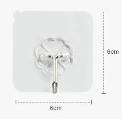 Strong Transparent Wall Hooks for No-Drill Hanging