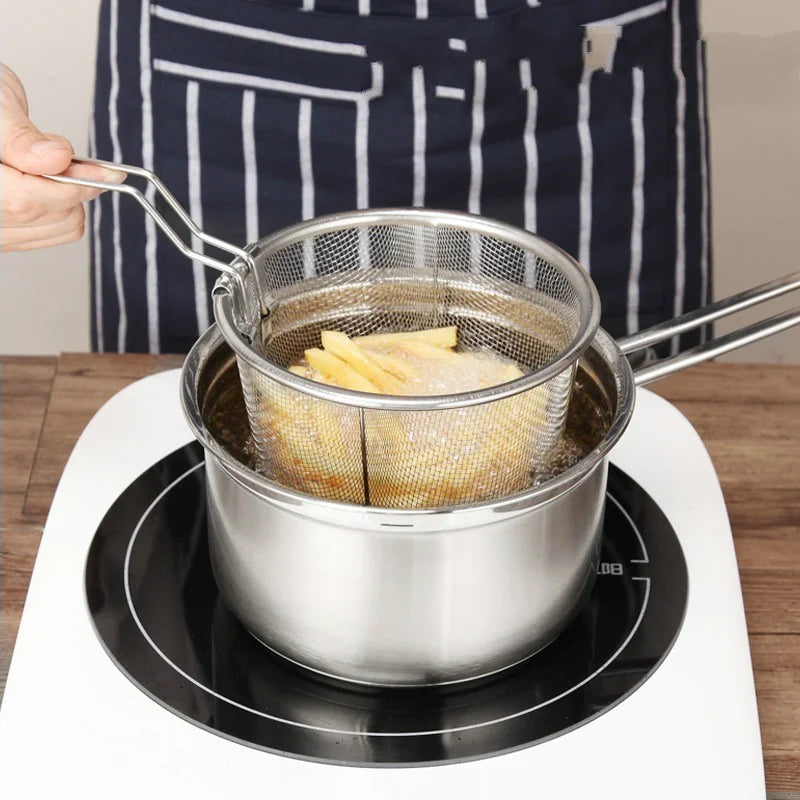 Stainless Steel Frying Basket and Colander Strainer