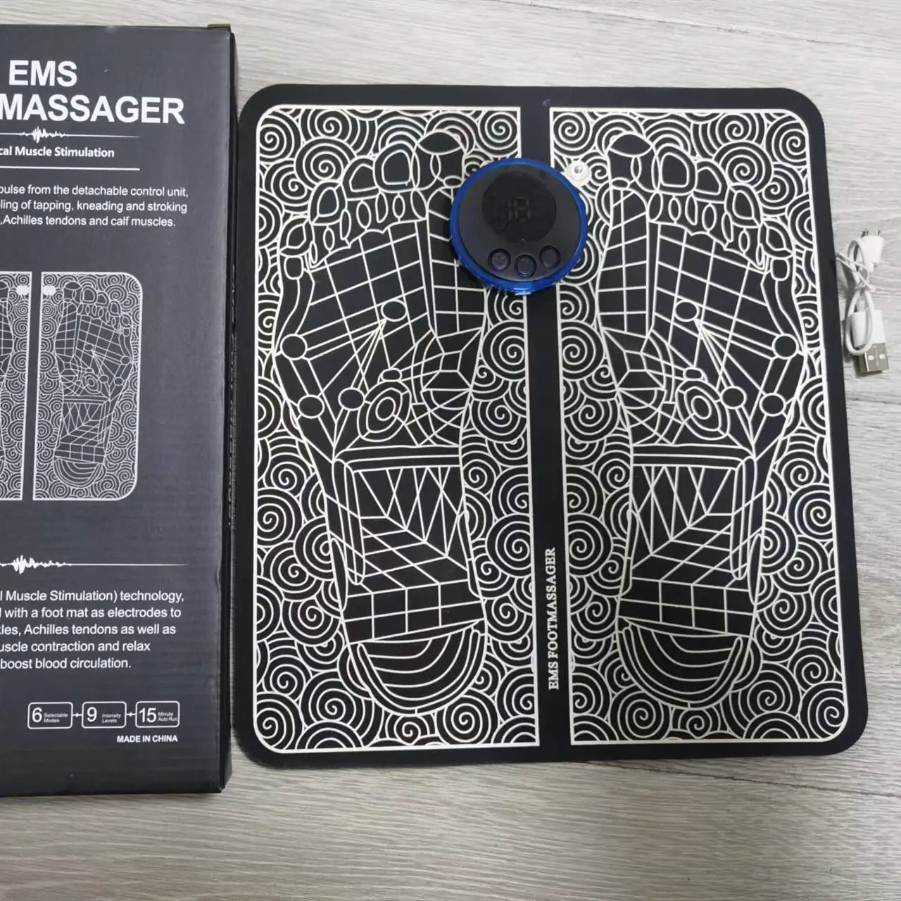 Portable EMS Foot Massage Mat and Therapy Device
