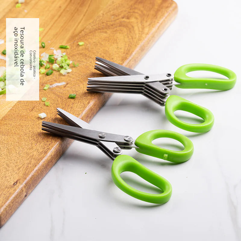 Multifunctional Stainless Steel Kitchen Scissors (3/5 Layers)