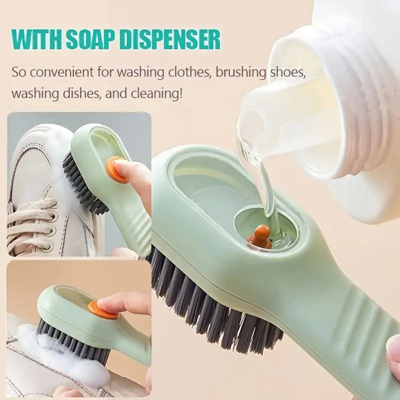 Multi-Function Shoe Brush with Soft Hair for Home Use