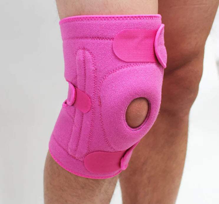 Sports Knee Brace with Silicone Grip and Spring Support