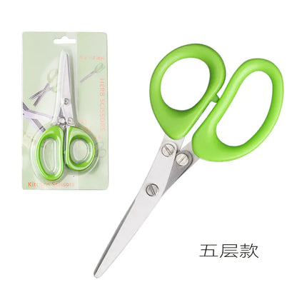 Multifunctional Stainless Steel Kitchen Scissors (3/5 Layers)