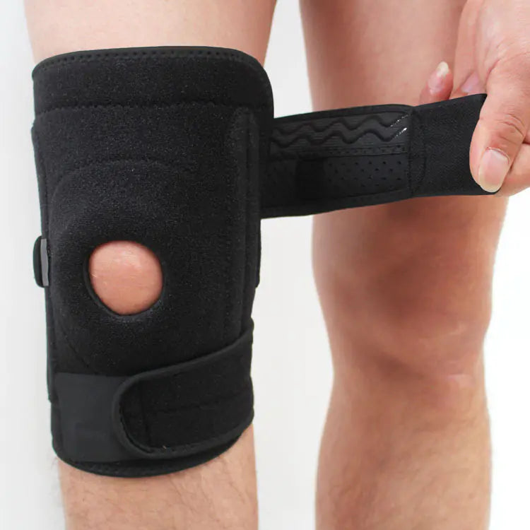 Sports Knee Brace with Silicone Grip and Spring Support