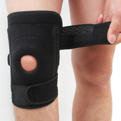 Sports Knee Brace with Silicone Grip and Spring Support