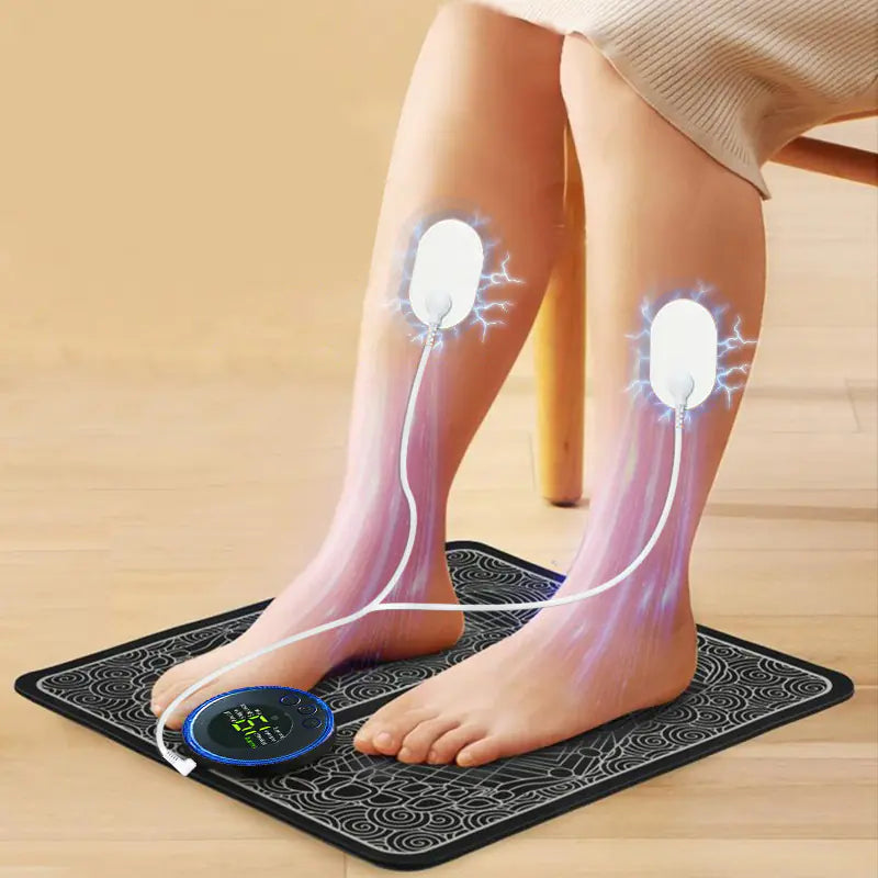 Portable EMS Foot Massage Mat and Therapy Device