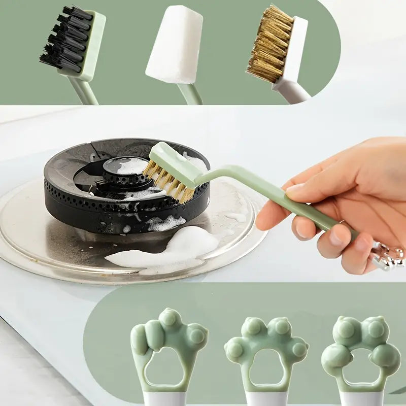 Multi-Functional Stove Cleaning Brush with Long Handle