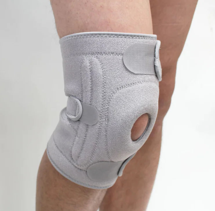 Sports Knee Brace with Silicone Grip and Spring Support