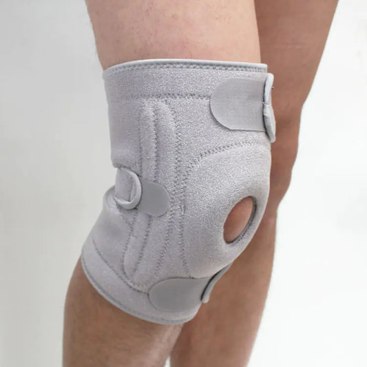 Sports Knee Brace with Silicone Grip and Spring Support